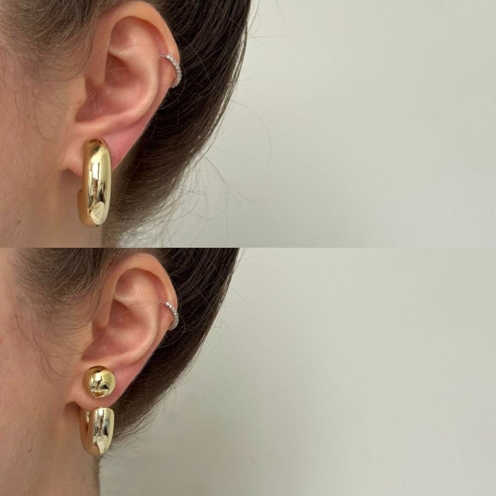 SKU0436 Retro Round Women Earrings Vintage inspiredβ stainless steel + gift box